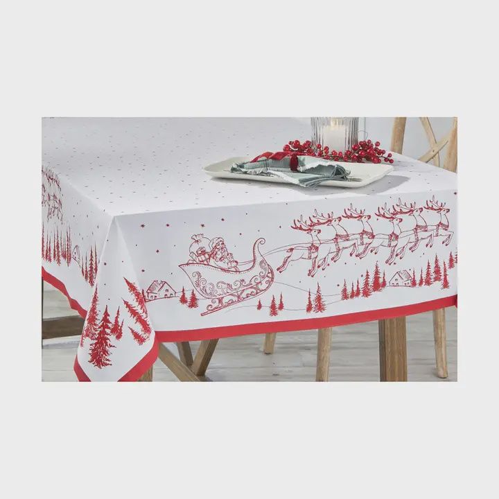 Santa and Sleigh Table Cloth