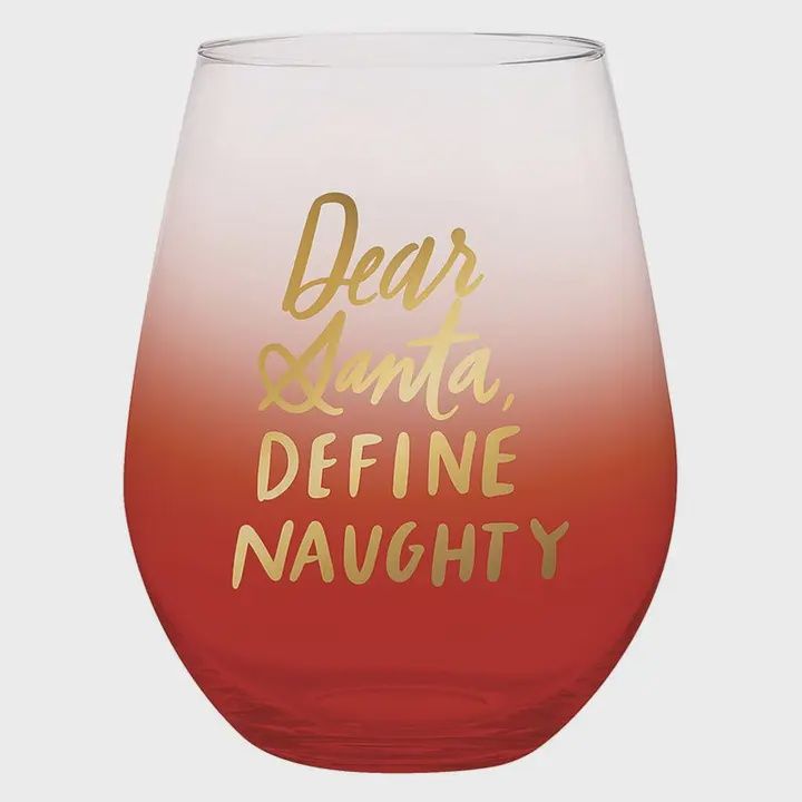 Jumbo Wine Glass - Naughty