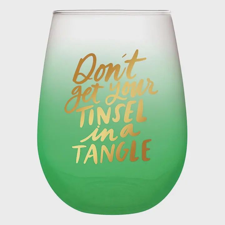 Tinsel in a Tangle Glass