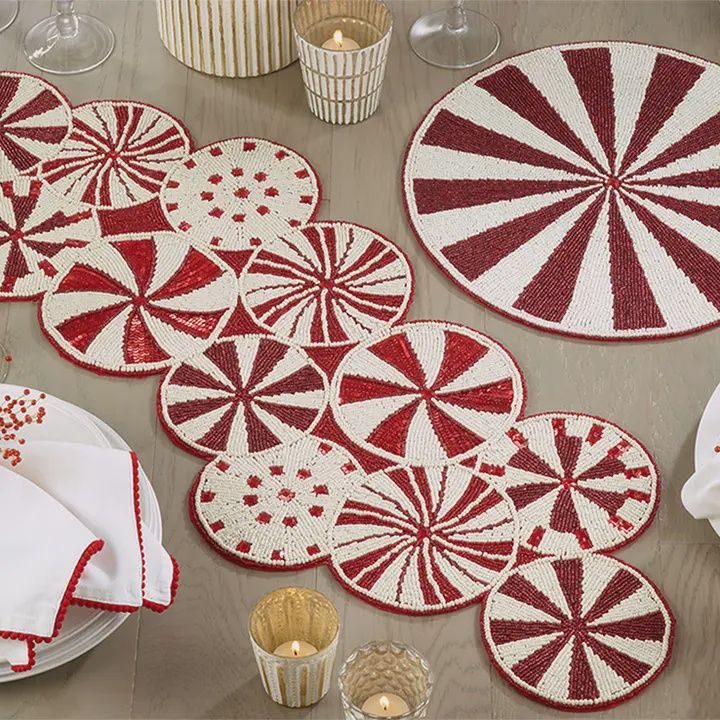 Peppermint Candy Cane Table Runner