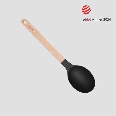 Gourmet Spoon Nat/Black Lg. 14"