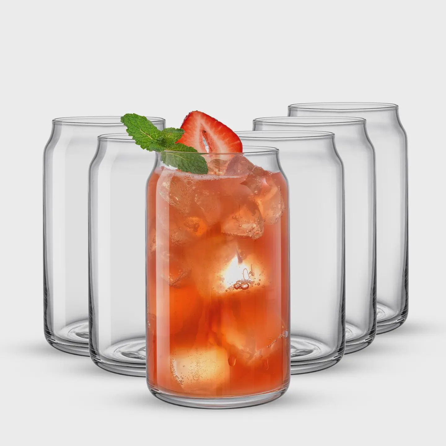 Can Shaped Drinking Glasses - Set of 6