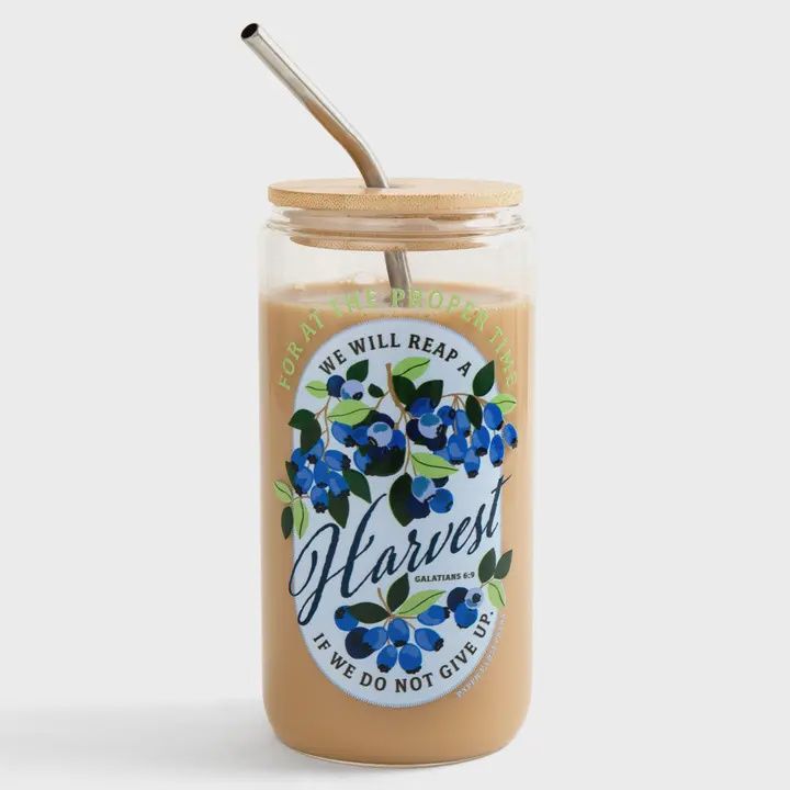 Blueberry Faith Glass Can