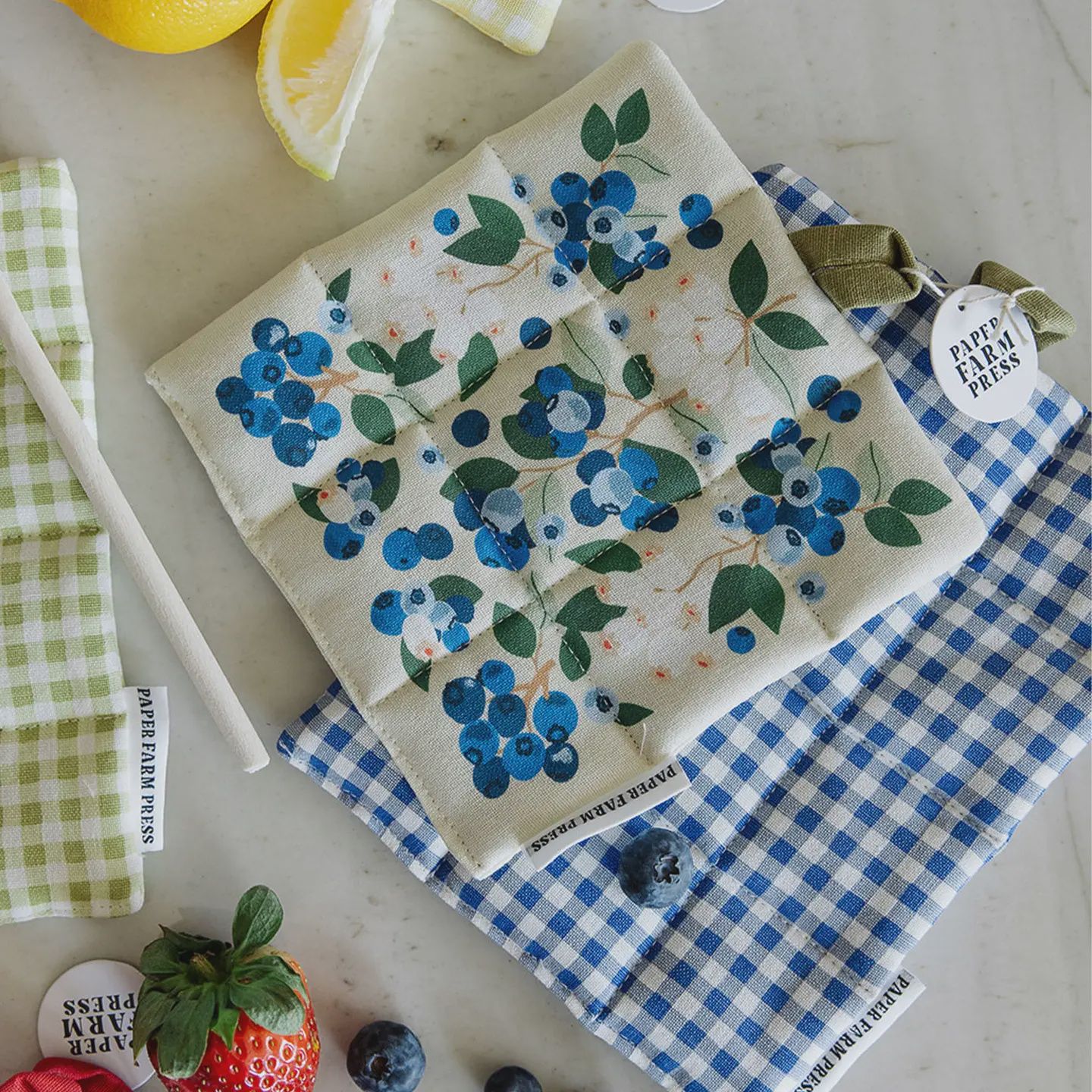 Blueberry Field Potholder Set