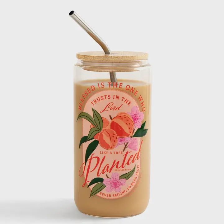 Peach Faith Glass Can