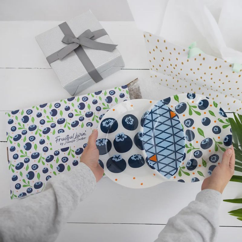 Blueberry 3-Section Platter