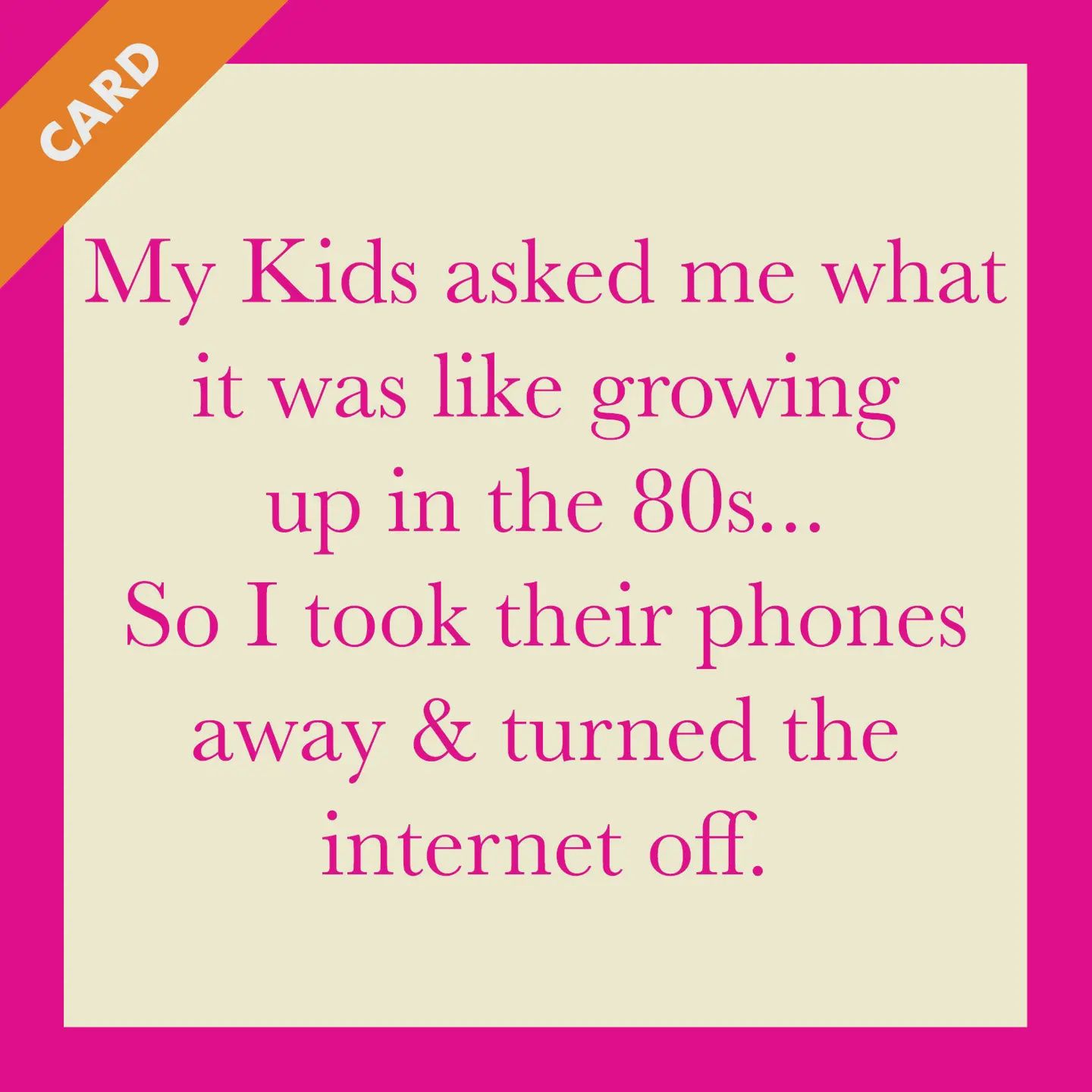 Card Growing up in the 80&#39;s