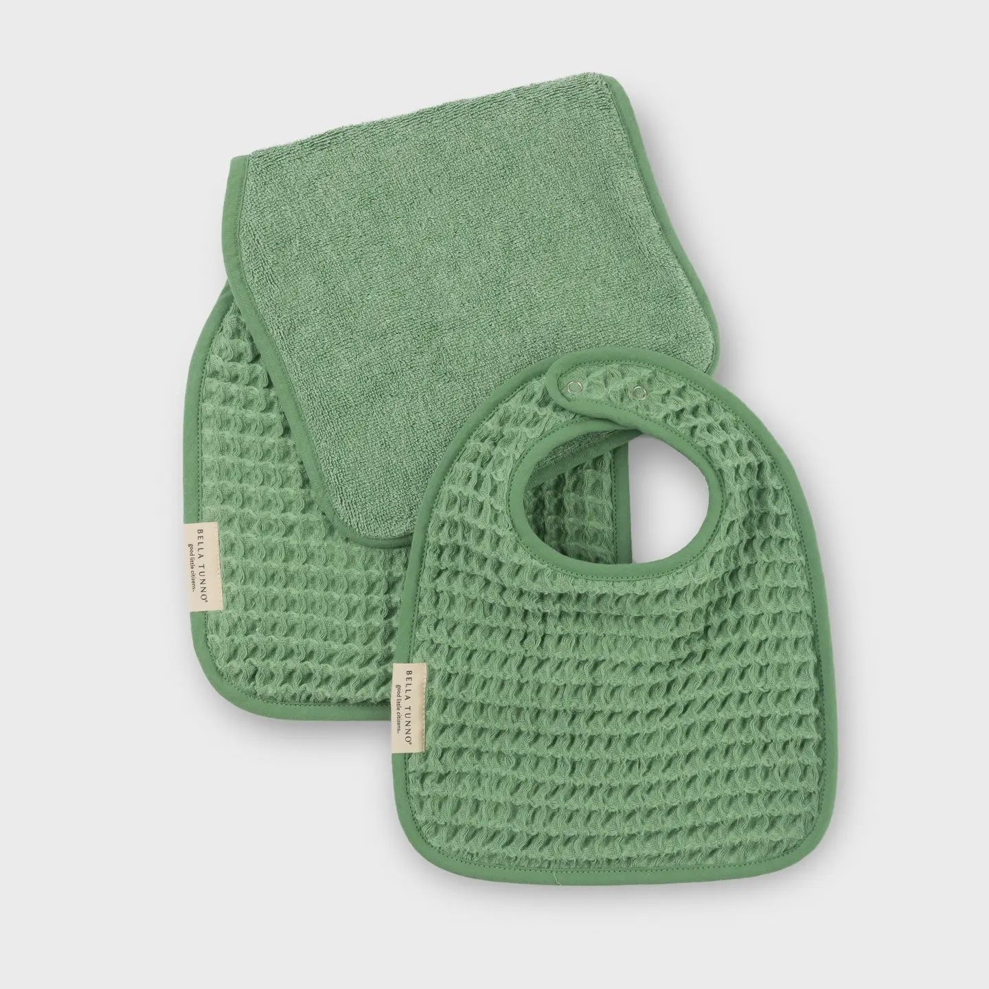 Reversible Bib and Burb Set Sea Foam