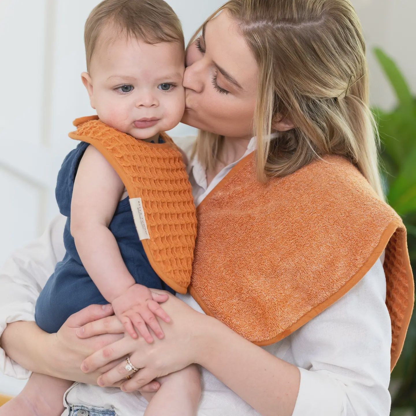 Reversible Bib &amp; Burp Set Pumpkin