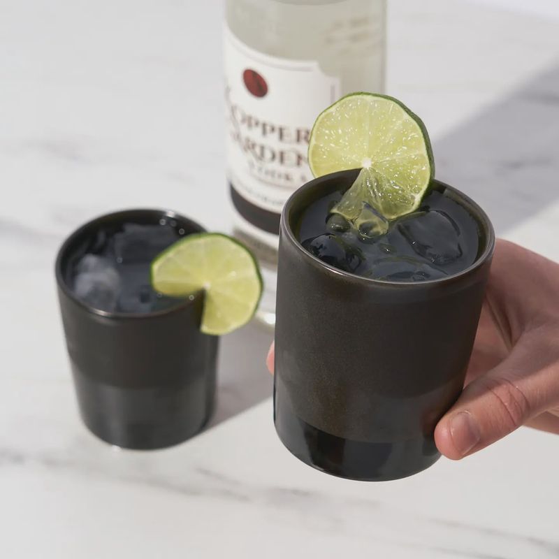 Warren Black Stoneware Tumblers