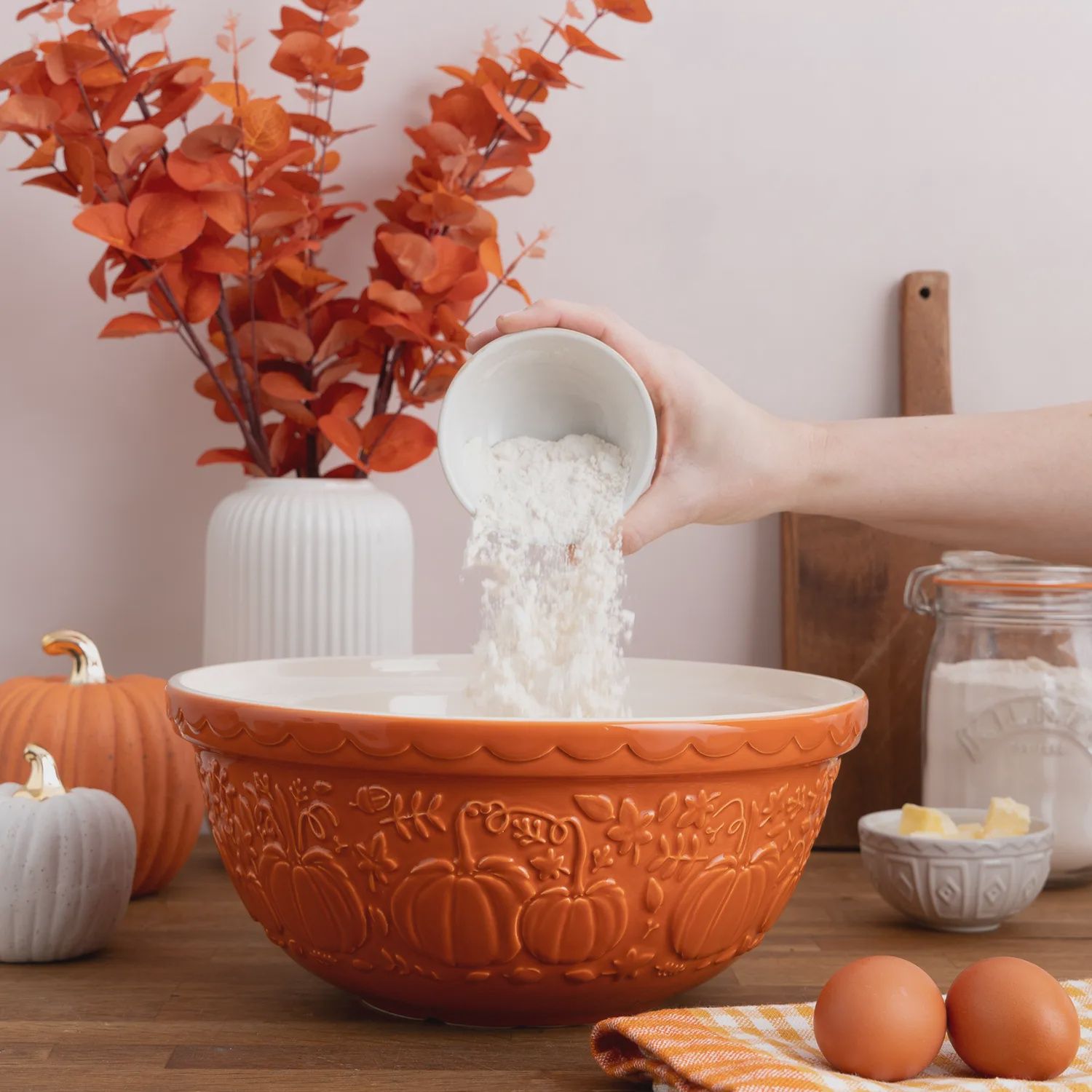 Pumpkin Orange Mixing  Bowl