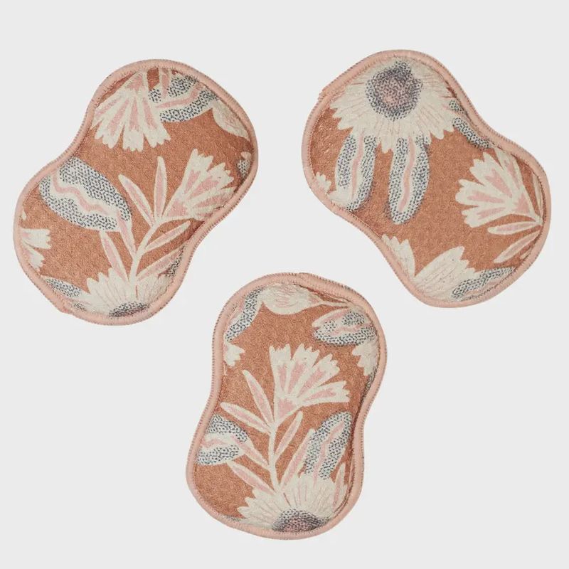 Reusable Sponges (Set of 3) Pecan