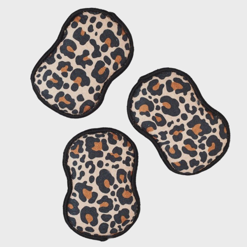 Reusable Sponges (Set of 3) Leopard