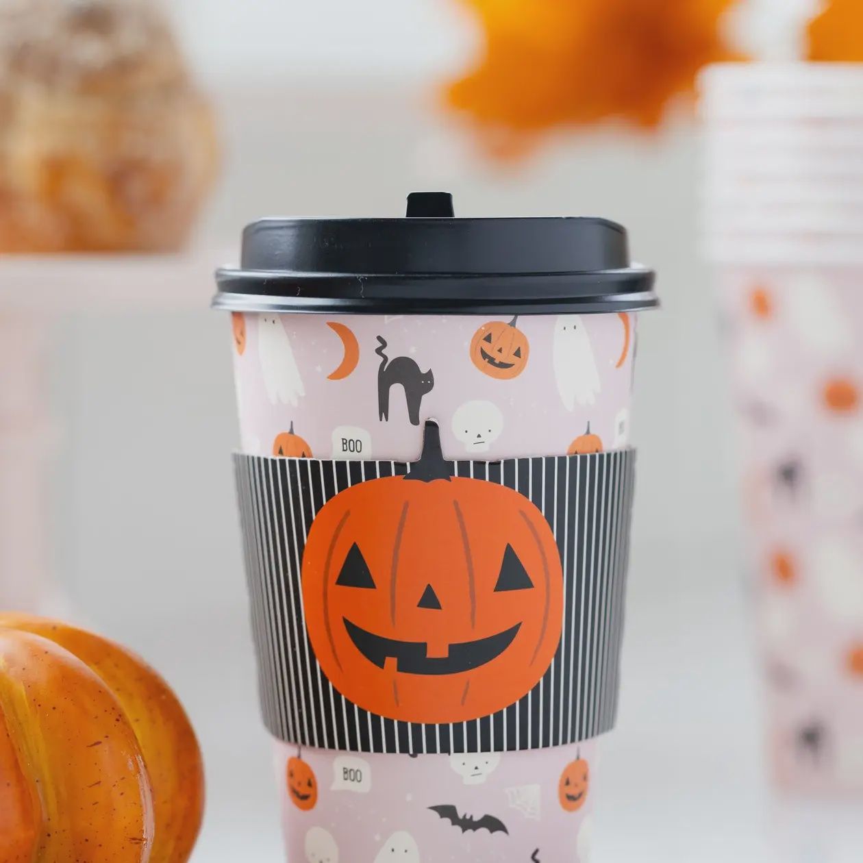Pink Halloween Icons To-Go Cups