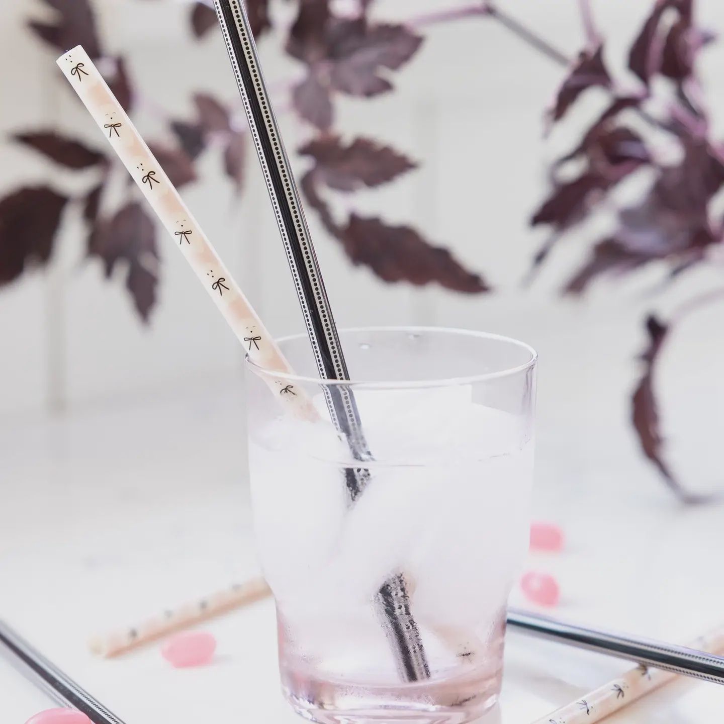 Bow Ghosts Reusable Straws