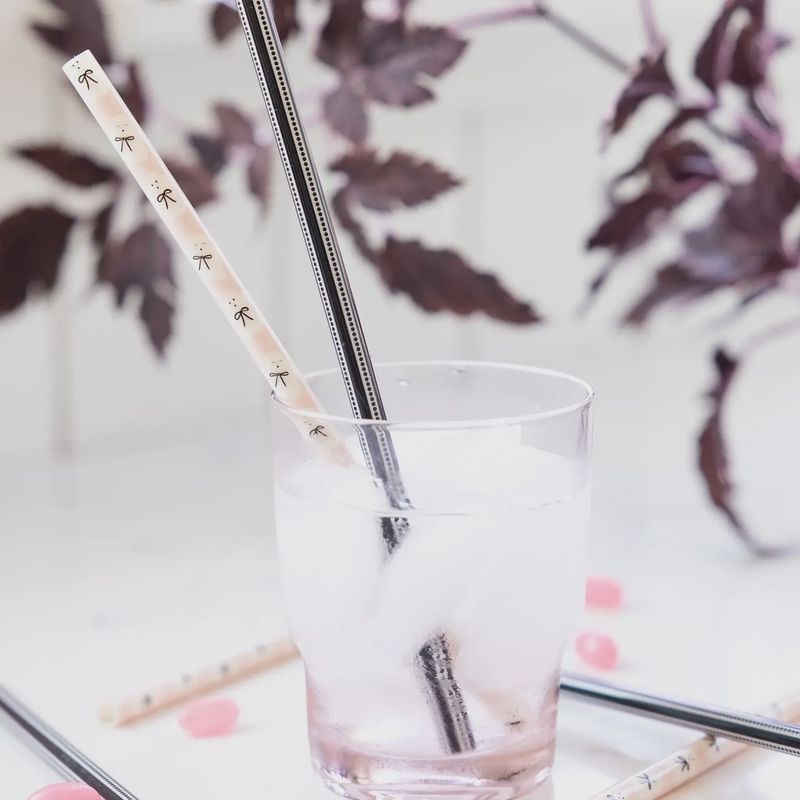 Bow Ghosts Reusable Straws