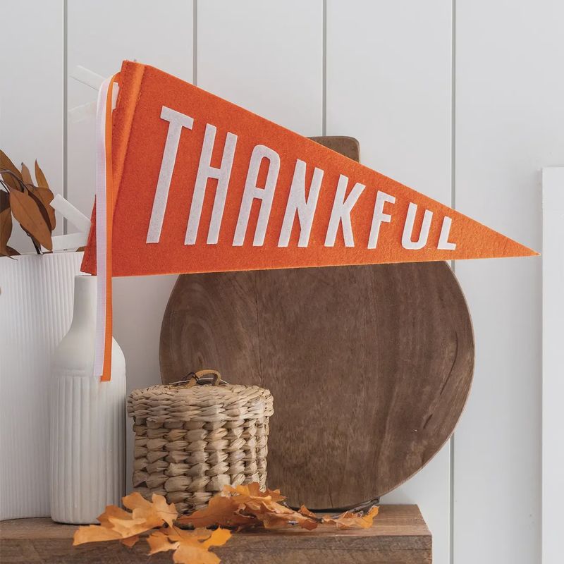 Felt Thankful Pennant Banner