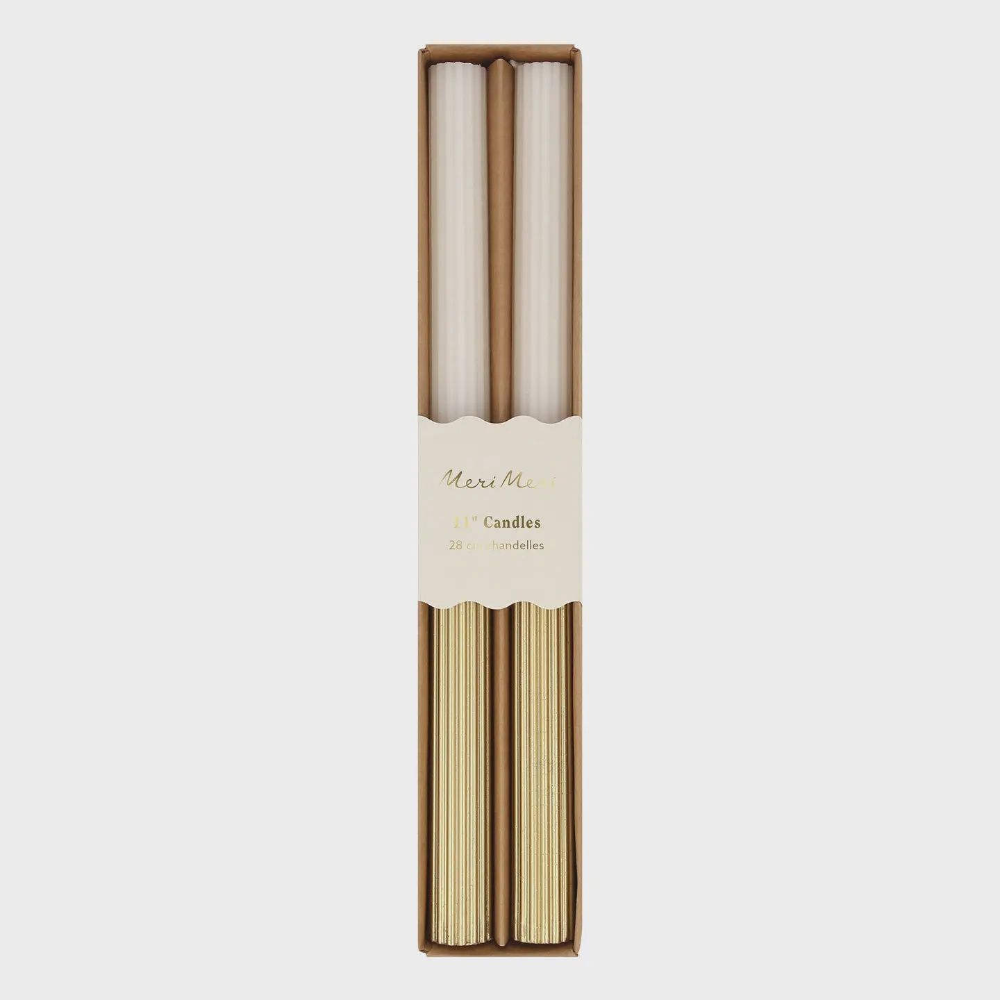 Gold Dipped Table Candles - Set of 2