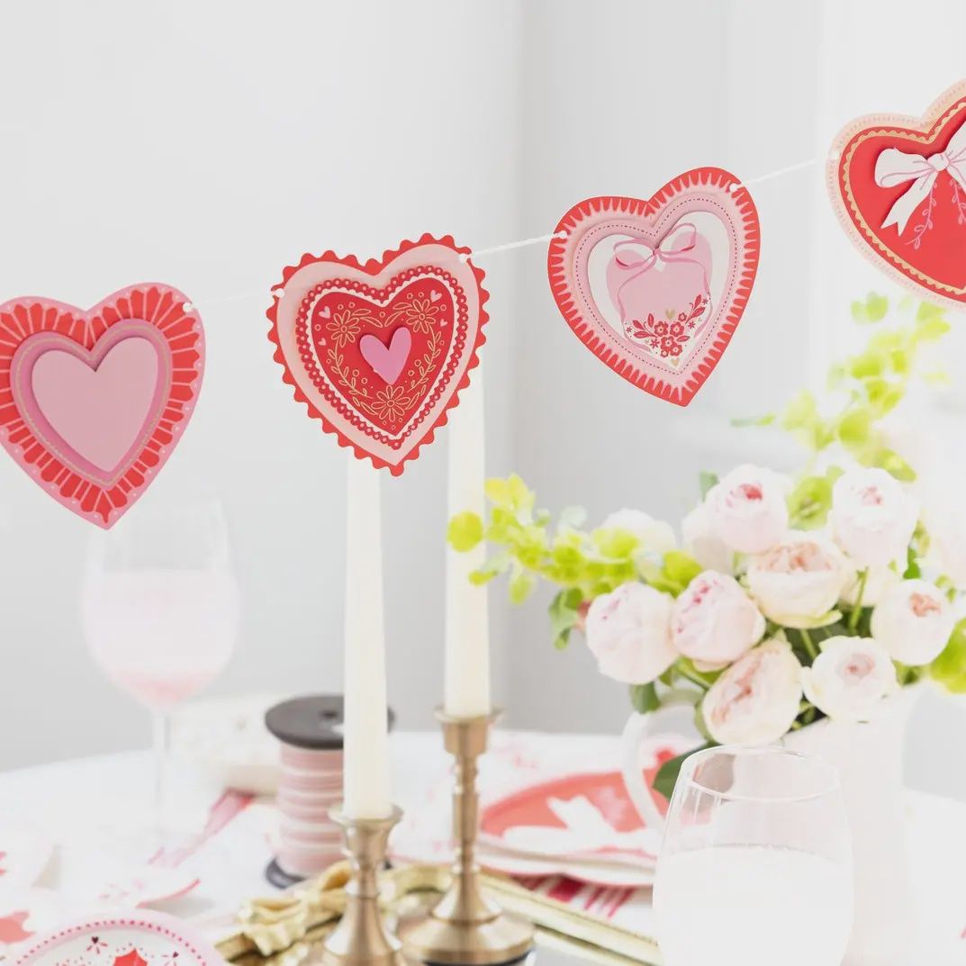 Layered Heart Banner