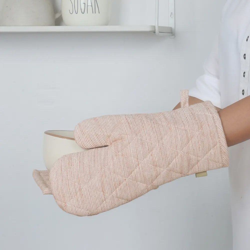 Oven Glove - Slub Chambray Rust