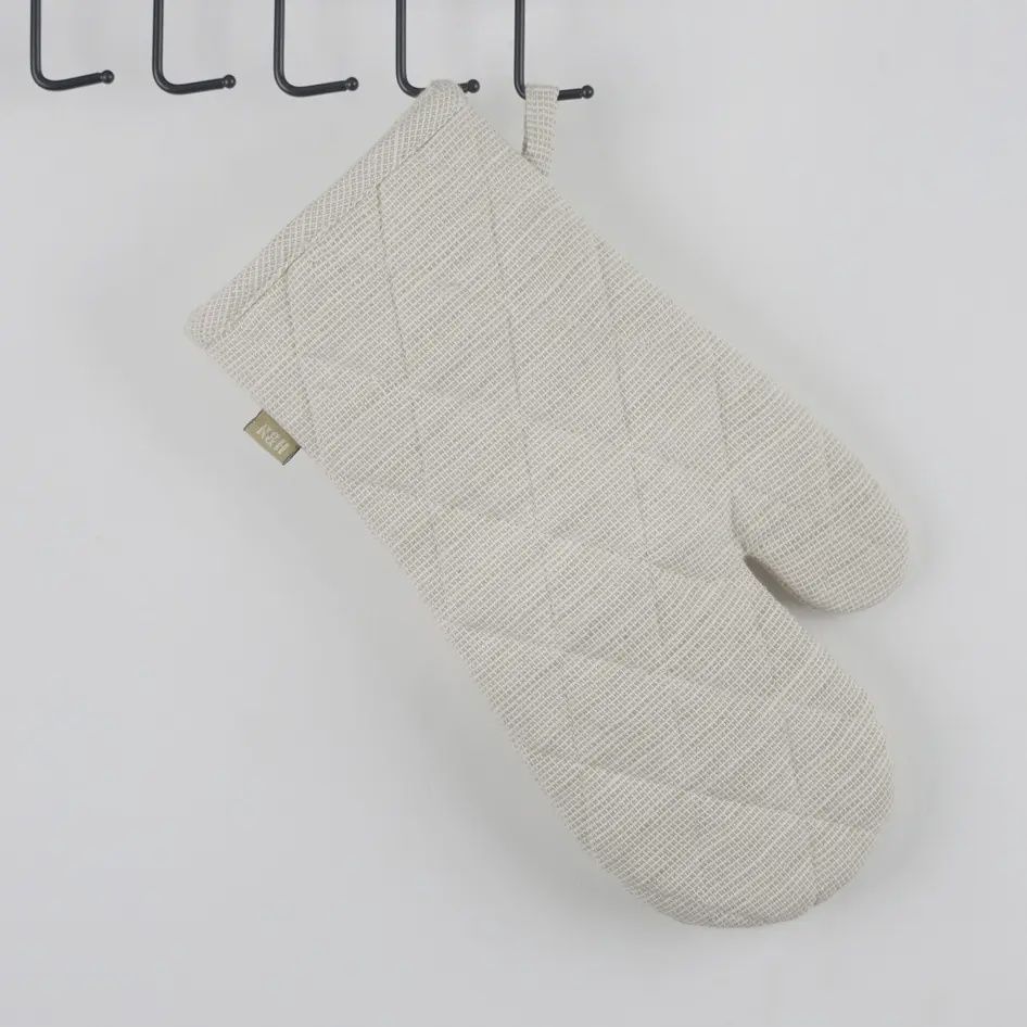 Oven Glove - Slub Chambray Taupe