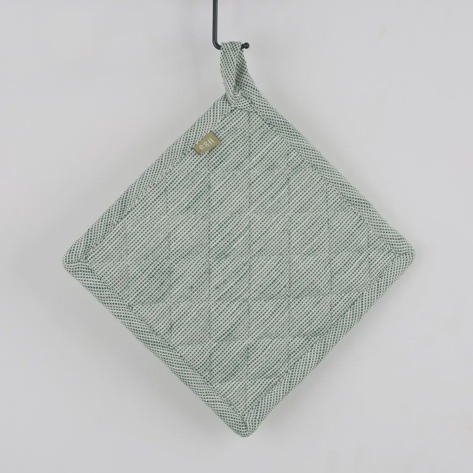 Potholder - Trivet - Slub Chambray Green