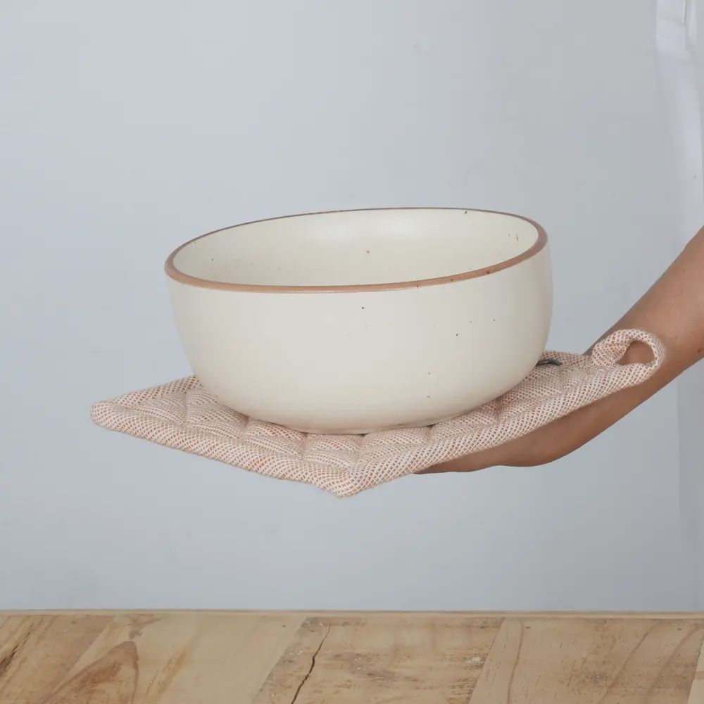 Potholder - Trivet - Slub Chambray Rust