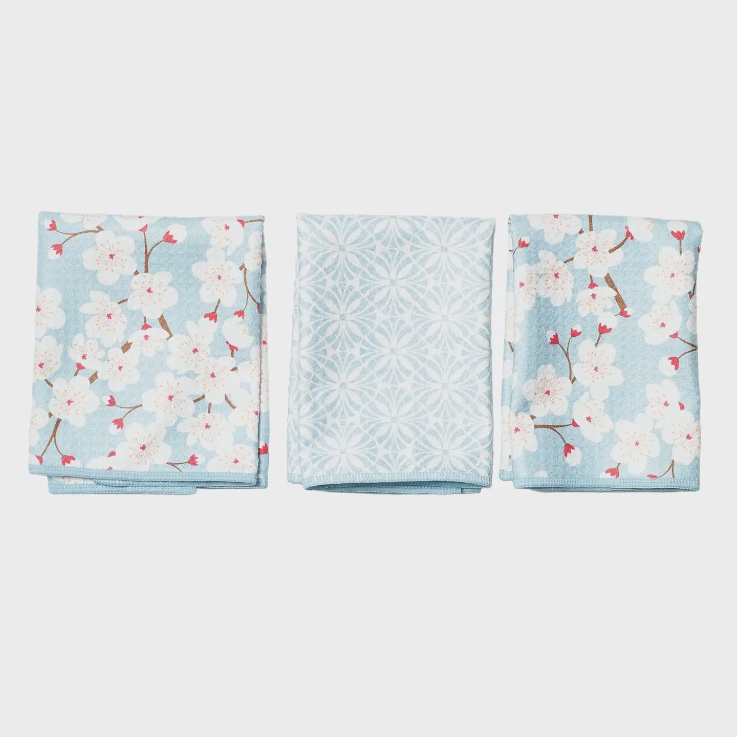 Mighty Mini Towel (Set of 3) Cherry Blossom - Sky