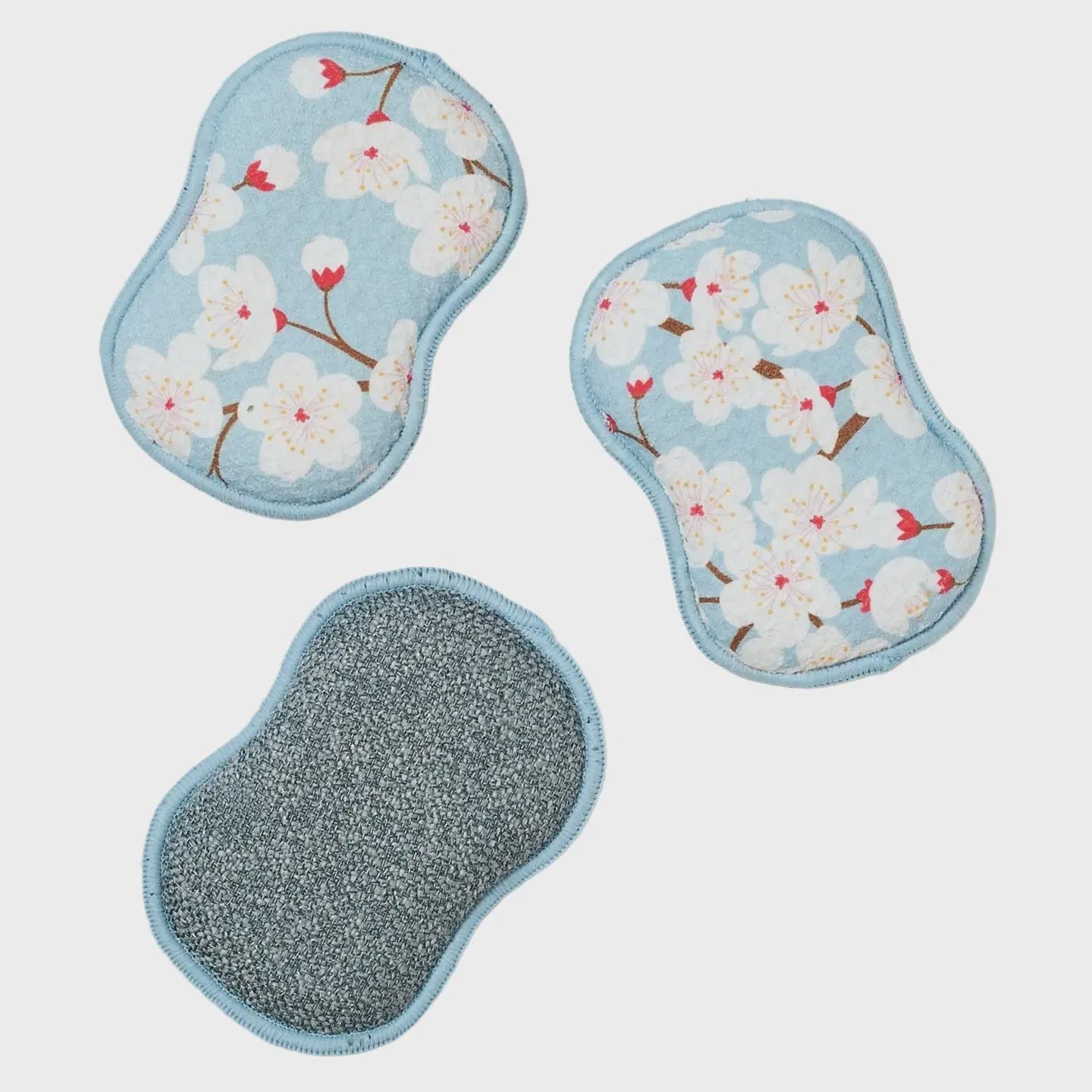 Reusable Sponges (Set of 3) - Cherry Blossom-Sky