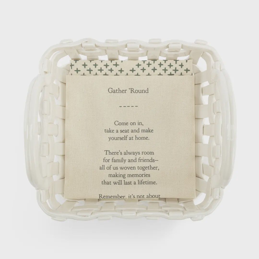 Square Basket w/Towel