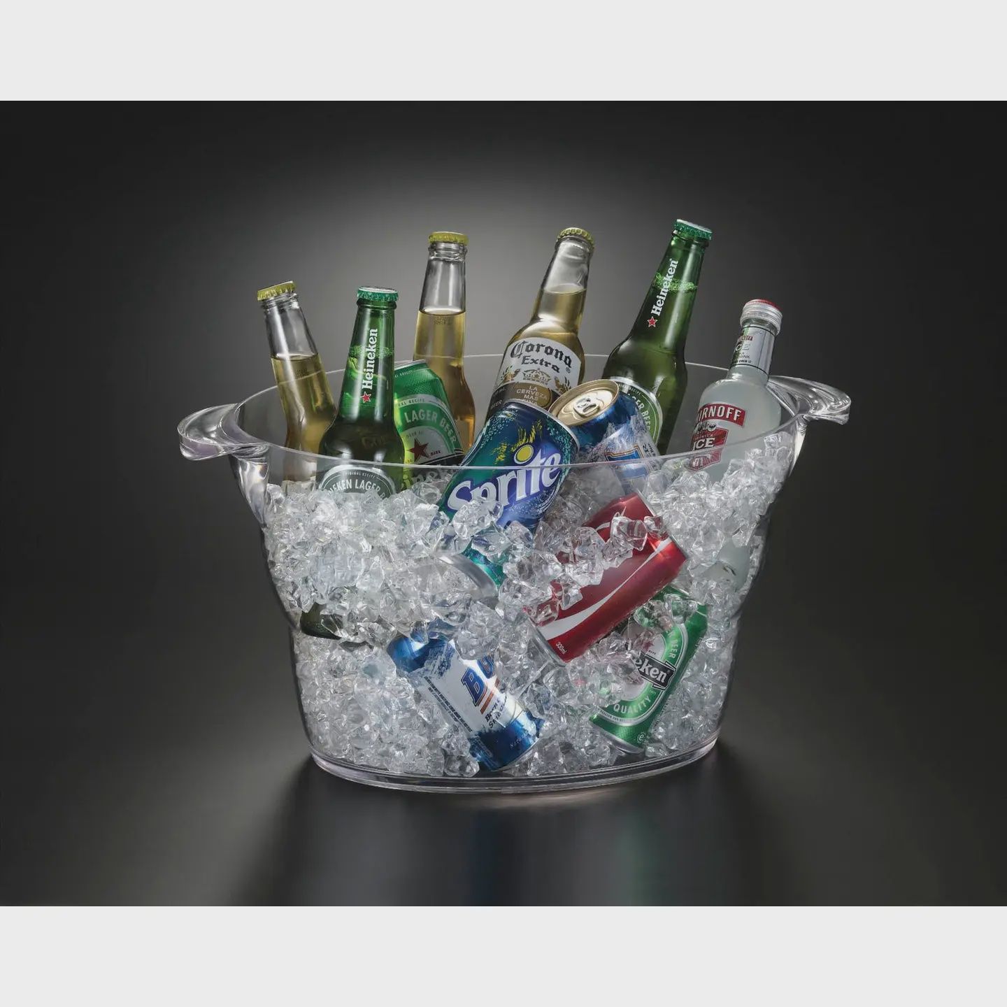 14Qt Acrylic Oval Beverage Tub