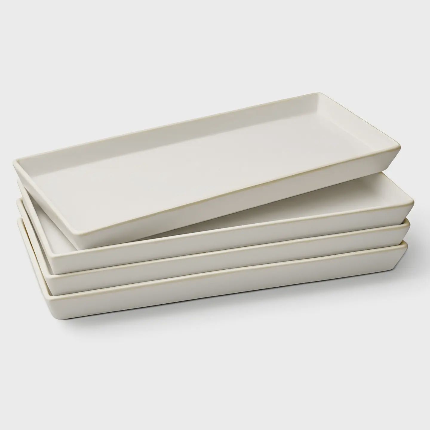 Serving Trays, Set of 4 -White