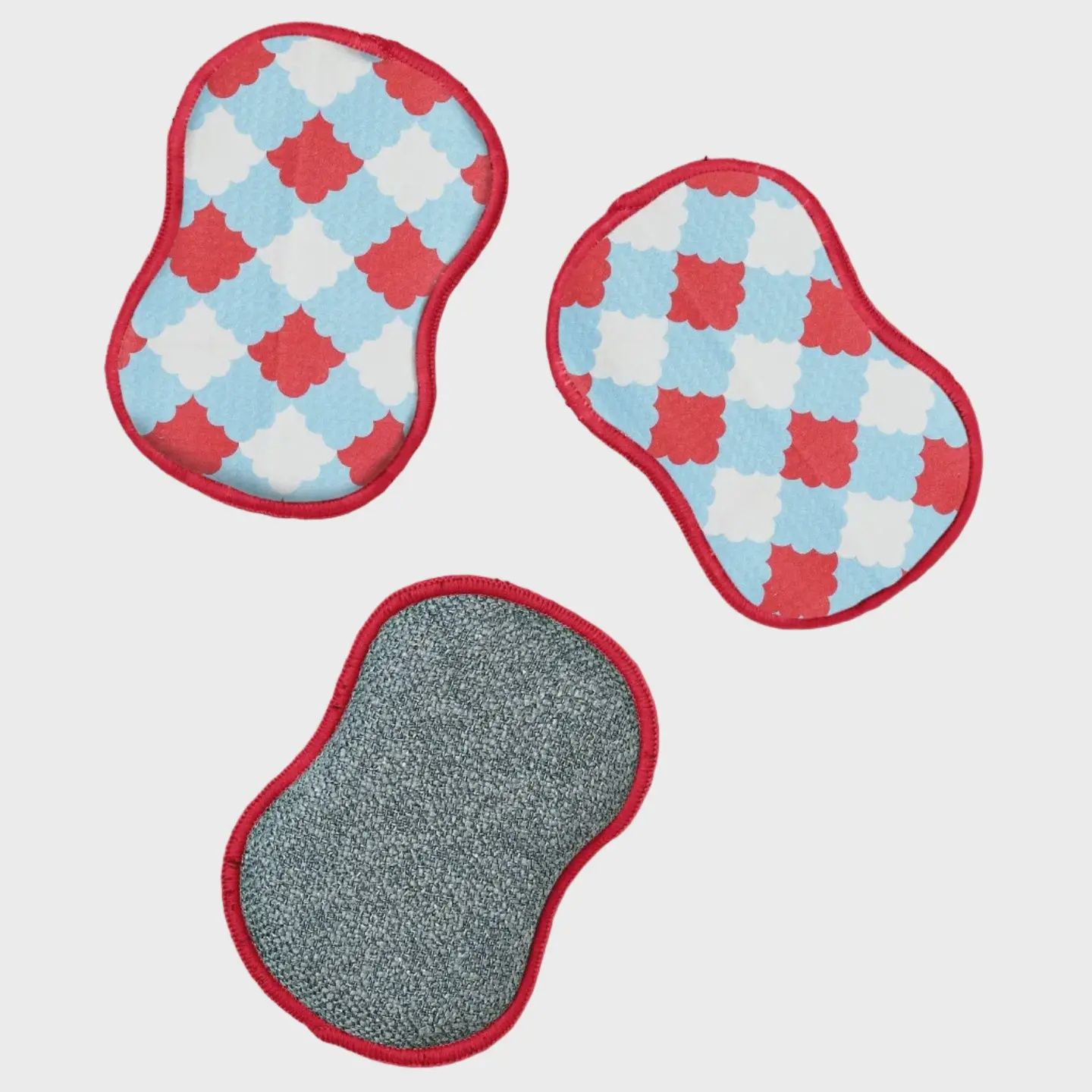 Re:usable Sponges- Set of 3 Maria Splatter-Blue Sky