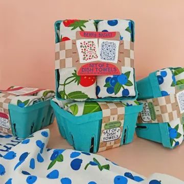 Berry Basket Tea Towel Set of 2