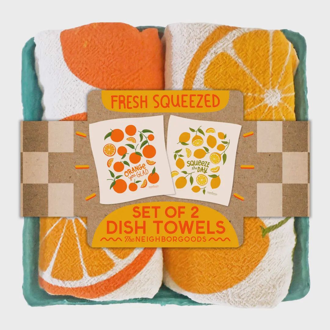 Fresh Squeezed Tea Towel Set of 2