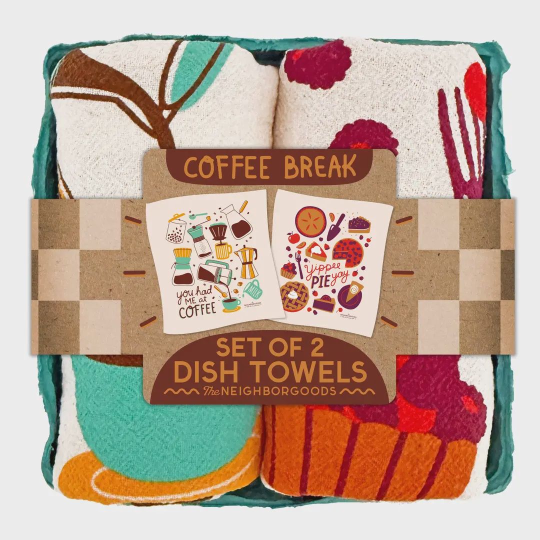 Coffee Break Tea Towel Set of 2