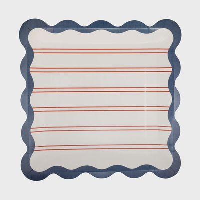 Red Stars Paper Plates