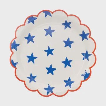 Painted Stars Paper Plates