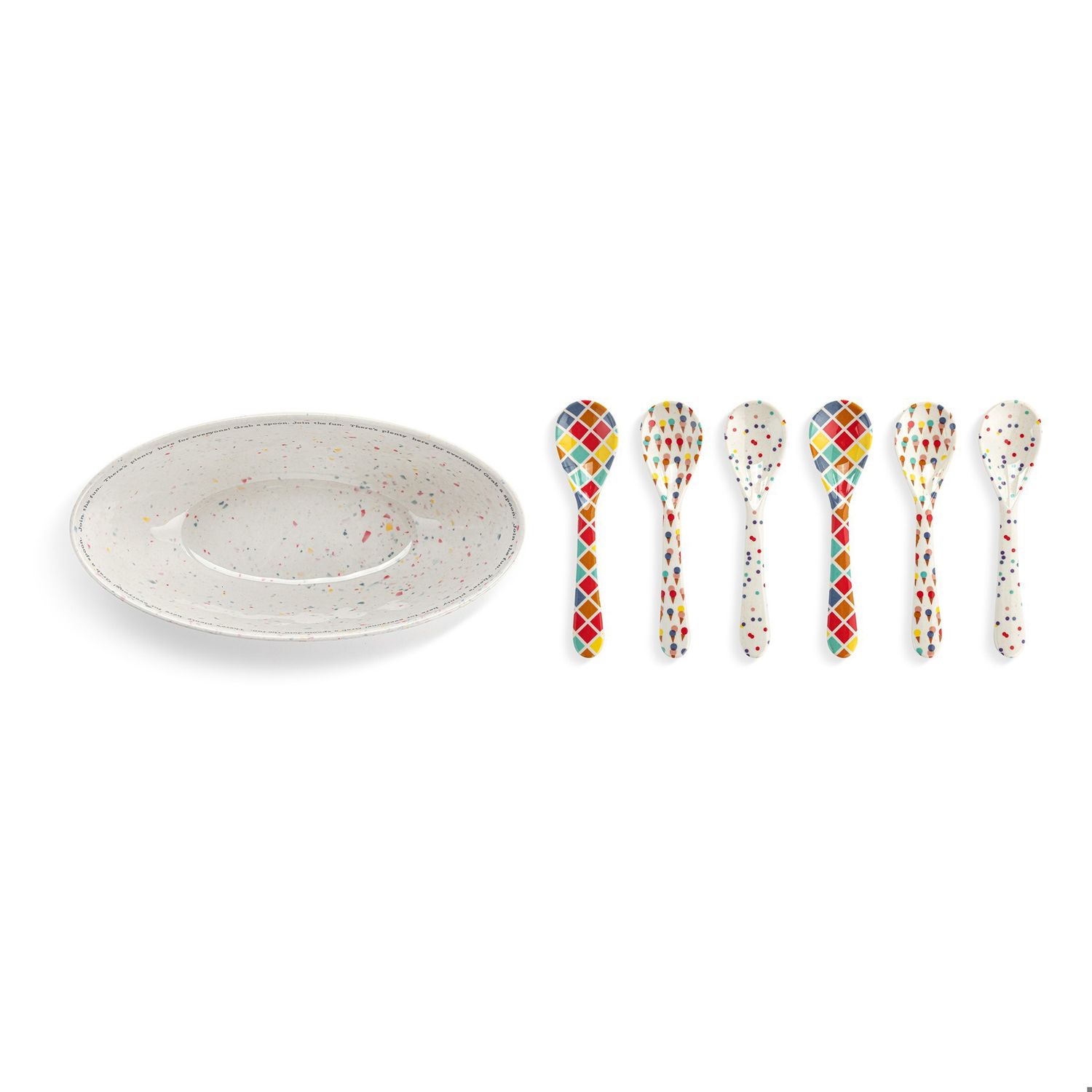 Ice Cream Bowl w/6 Spoons