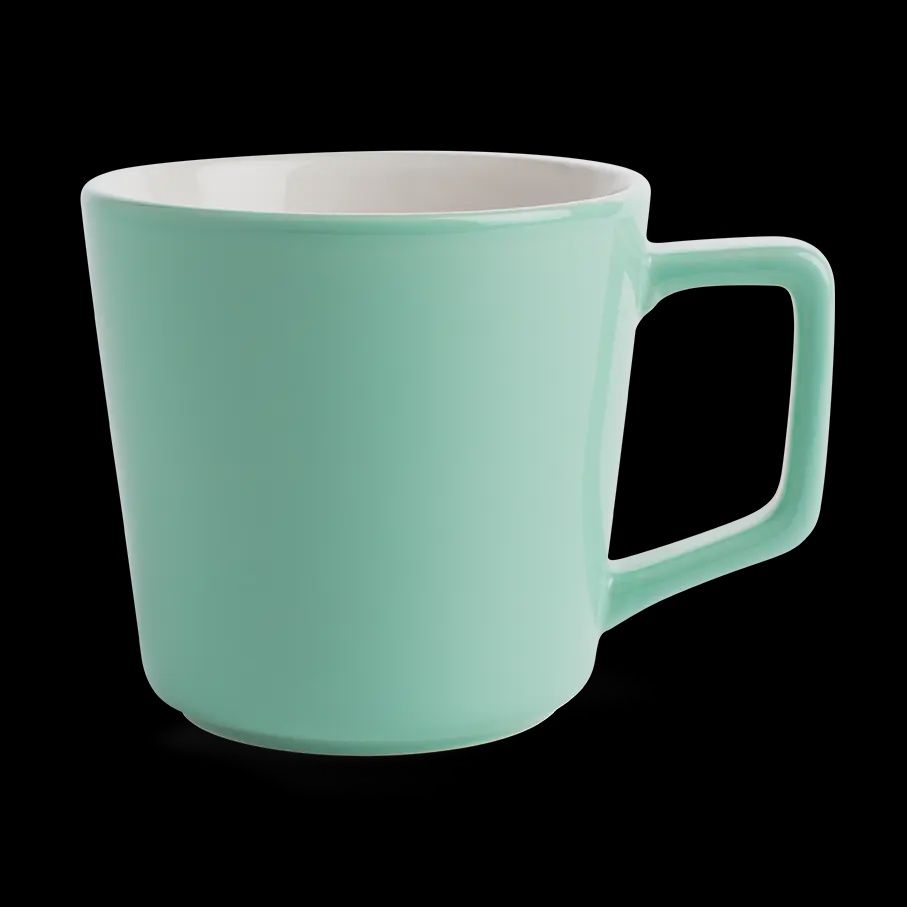 12oz Angle Drip Ceramic Mug -Seafoam