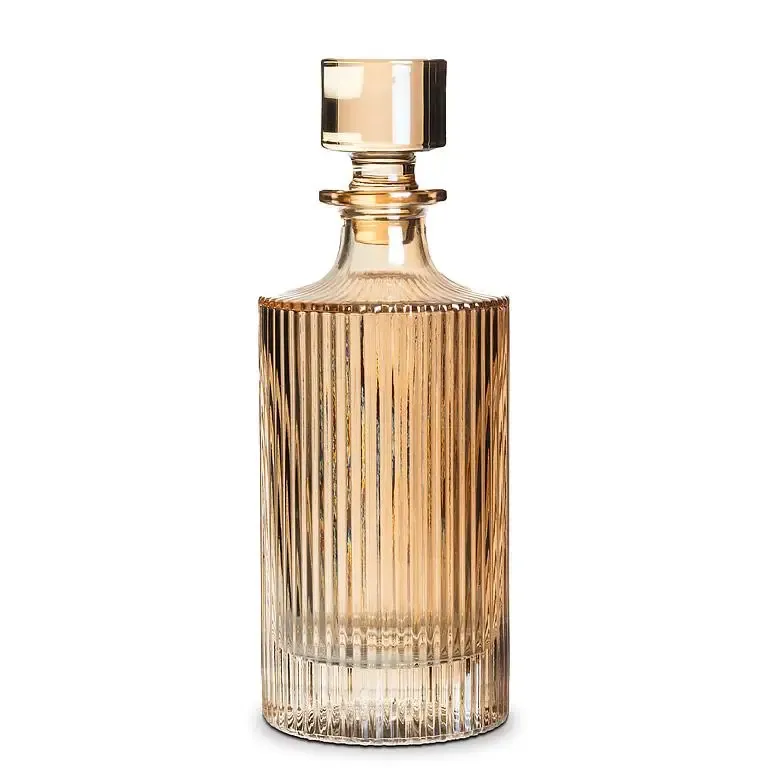 Vertical Optic Decanter Amber 10.5" H