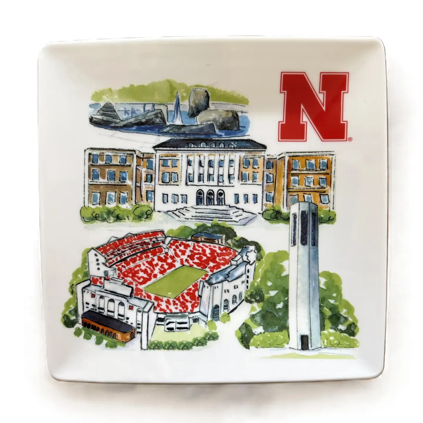 NE Landmark Ceramic Trinket Tray