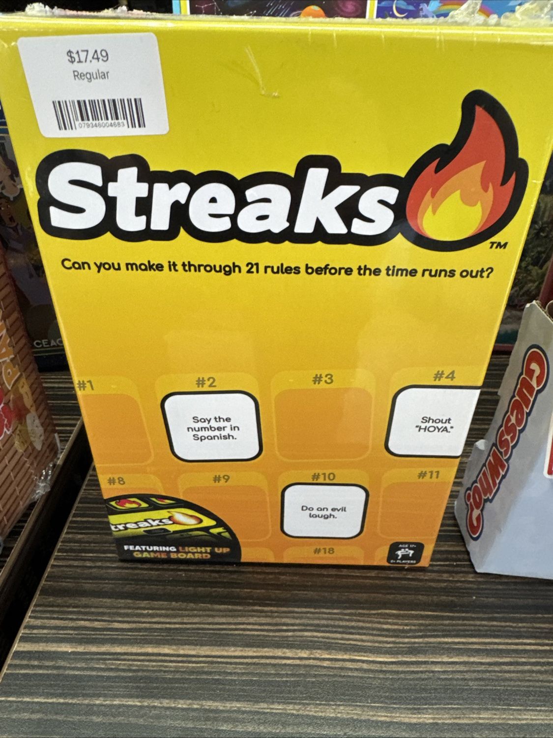 Streaks Board Game Light Up Timer Family Fun Party Buffalo Games NEW