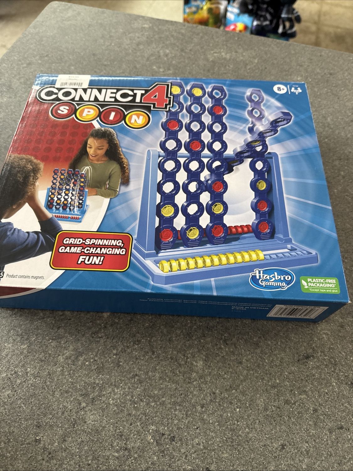 Hasbro Gaming Connect 4 Spin Game Features Spinning 4 Grid 2 Player Strategy NEW