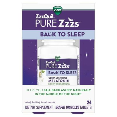 Vicks ZZZQuil Pure Zzzs Back to Sleep Rapid Dissolve Tablets