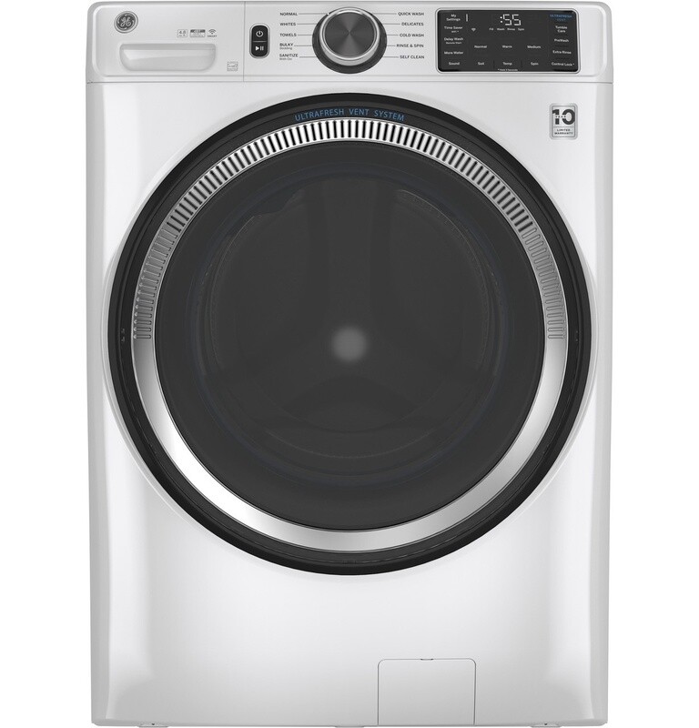 GE 4.8 Cu Ft Smart Front Load Energy Star Washer White