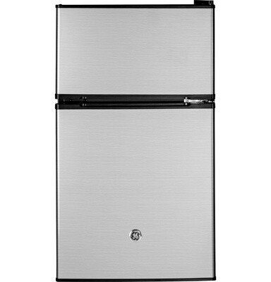 GE Compact 3.1 Cu Ft Top Mount Fridge S/S ENERGY STAR