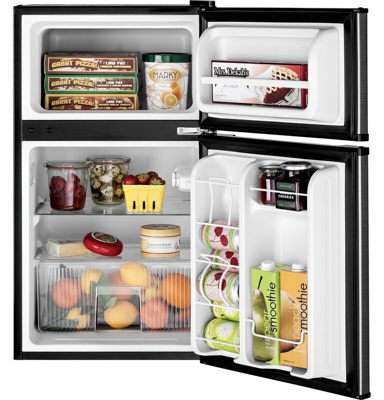 GE Compact 3.1 Cu Ft Top Mount Fridge S/S ENERGY STAR
