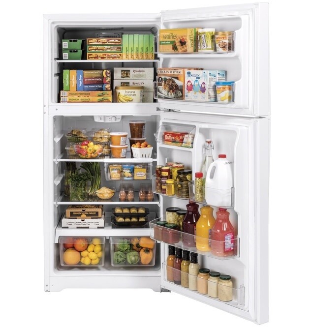 GE 19.2 Cu Ft Top Mount Refridgerator White