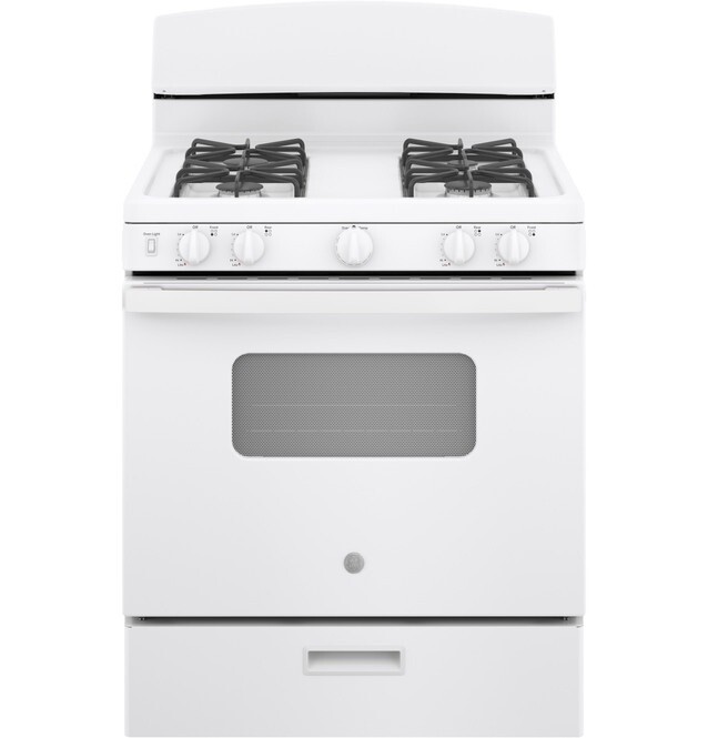 GE 30&quot; Free Standing Gas Stove White